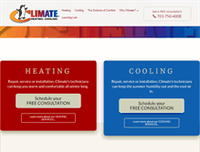 Tablet Screenshot of climateinc.com